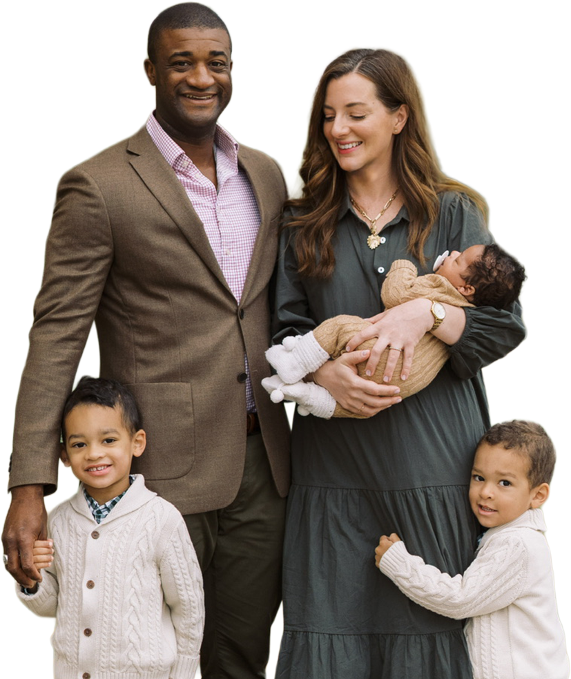 Vernon Norman with his wife and three children