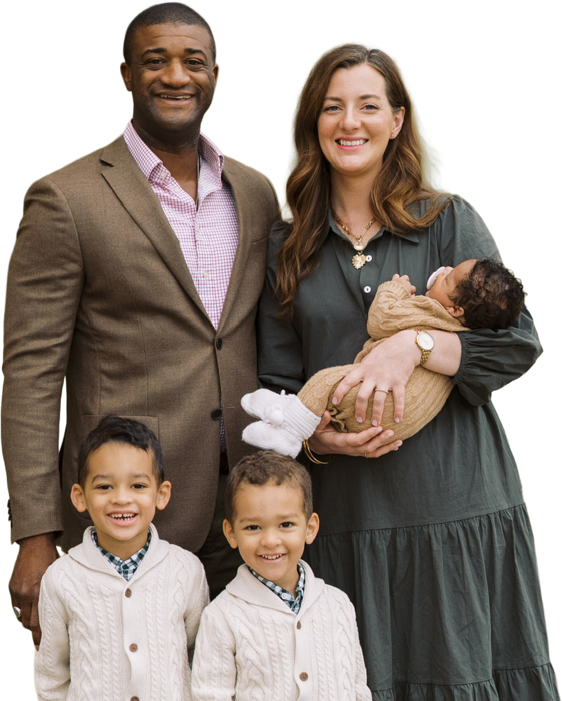 Vernon Norman with his wife and three children
