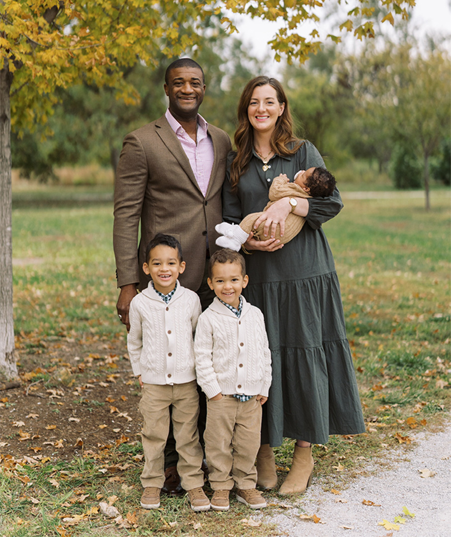 Vernon Norman with his wife and three children