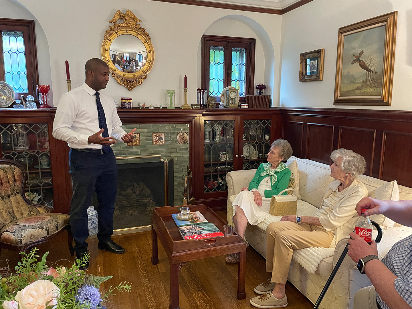 Vernon Norman speaking to senior constituents
